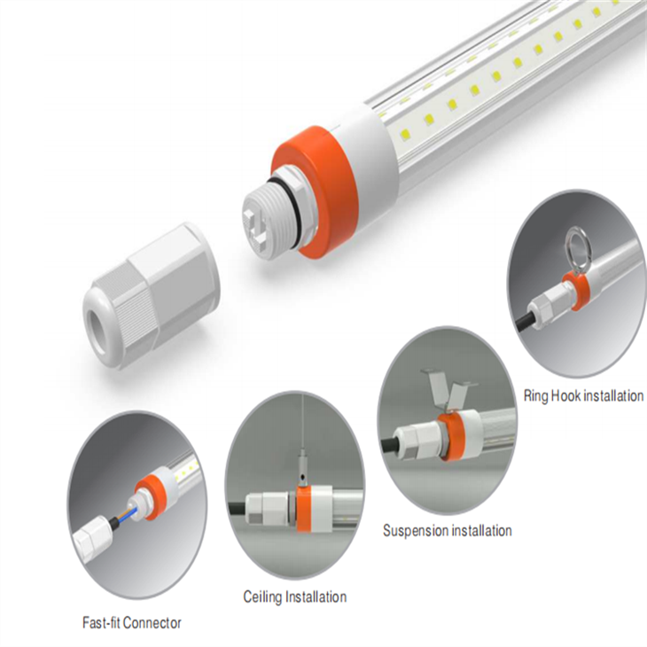 IP67 waterproof poultry equipment lighting, red and white dual-color switchable LED light for poultry farms. suppliers