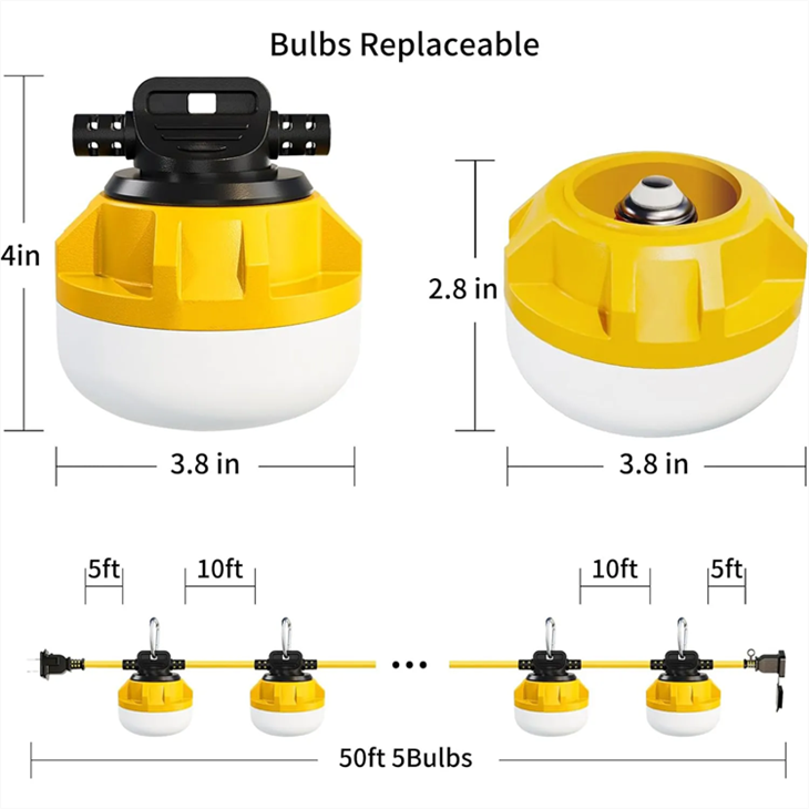200FT Construction LED String Lights, Industrial Grade Best For Construction Sites suppliers