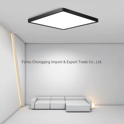 24W firkantede LED-taklysarmaturer Flush Mount, svart 4000K nøytral hvit LED-taklampe LED-taklampering