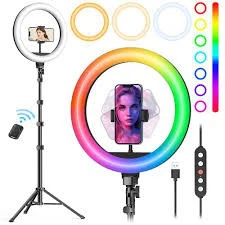 LED Ringlight Dimmable Desktop Lamp 40 Colors RGB Tall Circle Light suppliers