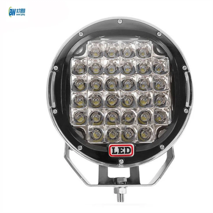 R 96W Rund Sort LED Spot Kjøre Arbeidslys 9 Tommer