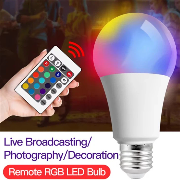 RGB LED Blubs Fjernkontroll Fargeendring