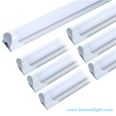 4FT integrert T8 LED-butikklys: 24W 6500K koblingsbar garasjearmatur