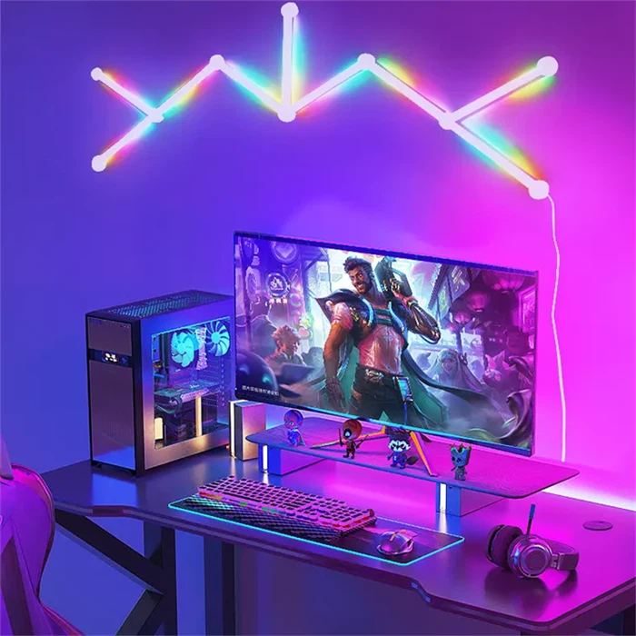 Smart RGB LED-vegglys – Musikksynkronisering og innredning av spillrom